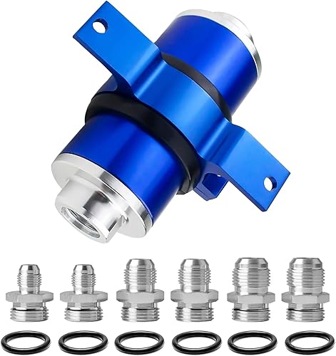 Miniatura 7 de Filtro de combustible de 1.969in, montaje de filtro de combustible en línea de 100 micras con soporte de montaje de aluminio y llave de filtro de