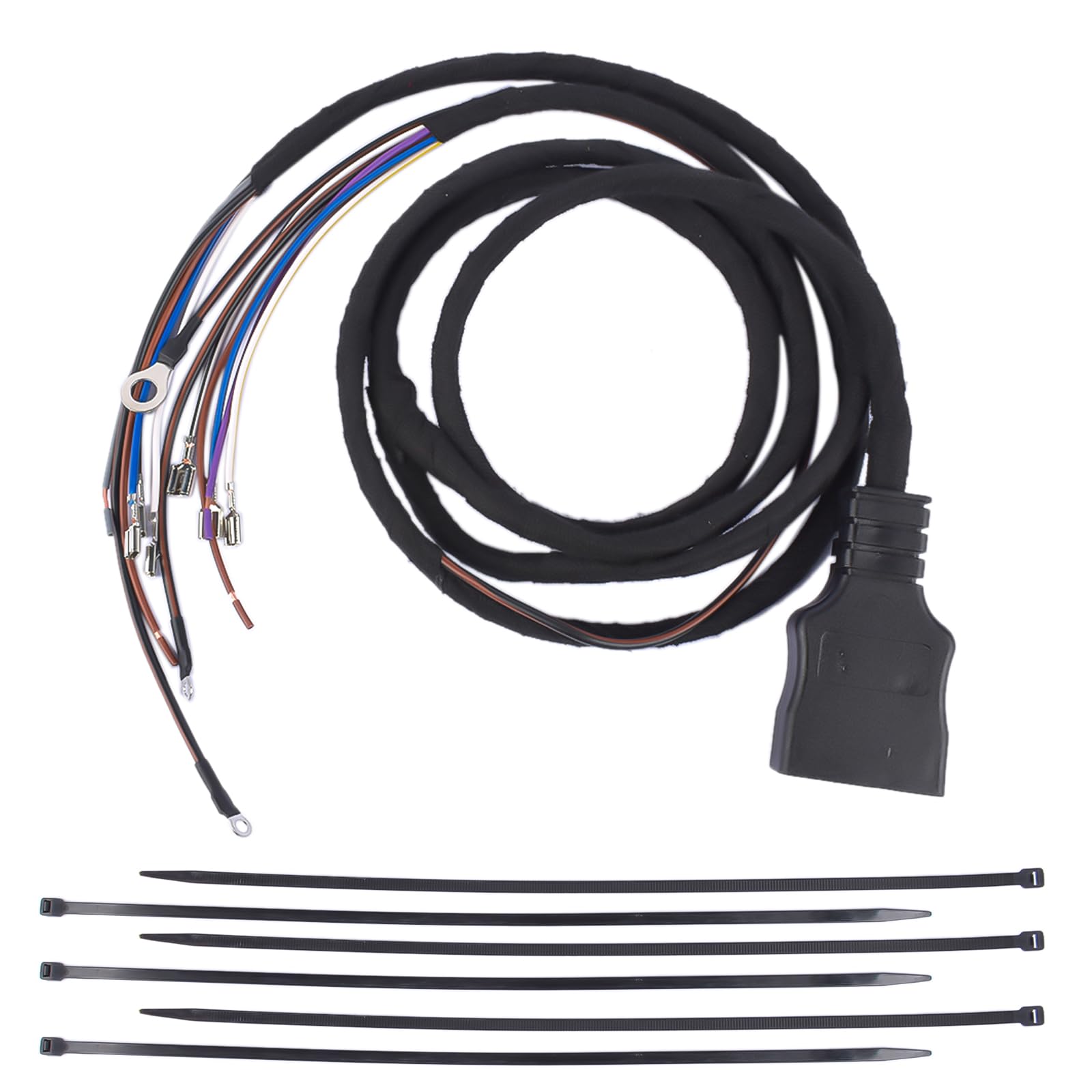 AKWH 11 Pin Plow Side Light Wiring Harness 3 Plug 26377 26347 Replacement for Western SnowEx Plows Fisher Blizzard with Dust Cover