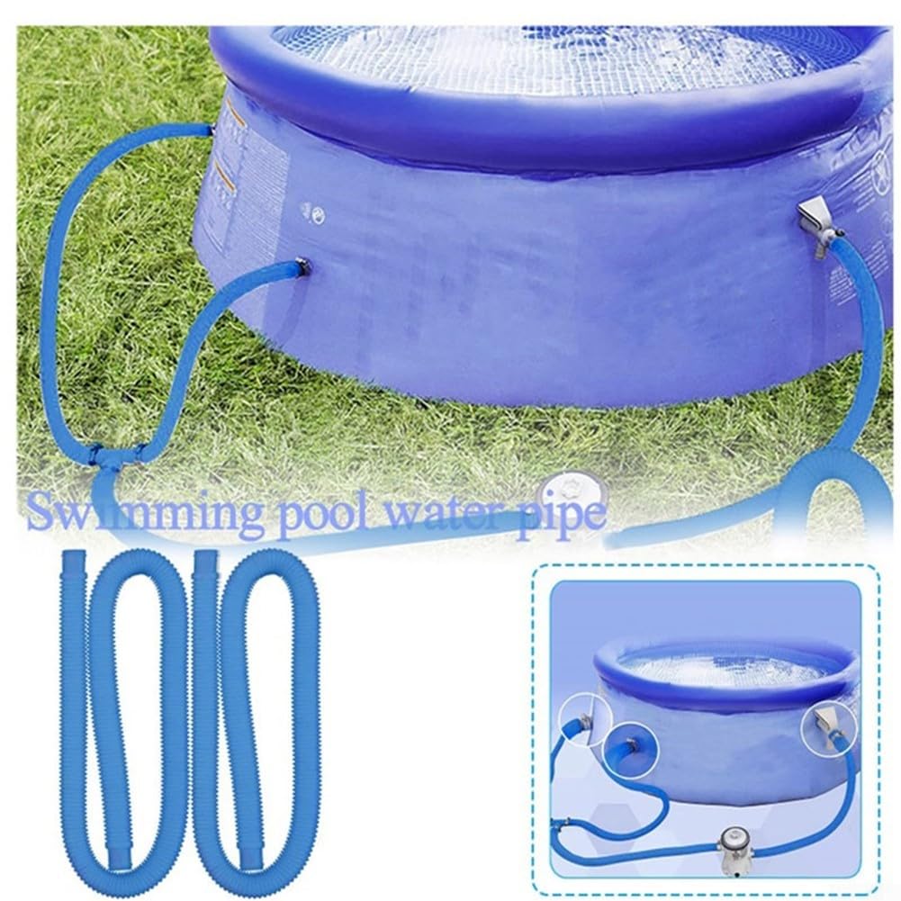 ZYWUOY Tubo di Ricambio per Pompa per Piscina, 2 Pezzi, Tubo Flessibile per Filtro per Piscina per Intex da 3,8 cm, Accessorio Tubo di Ricambio per Piscine Fuori per Terra (32 mm), Bianco