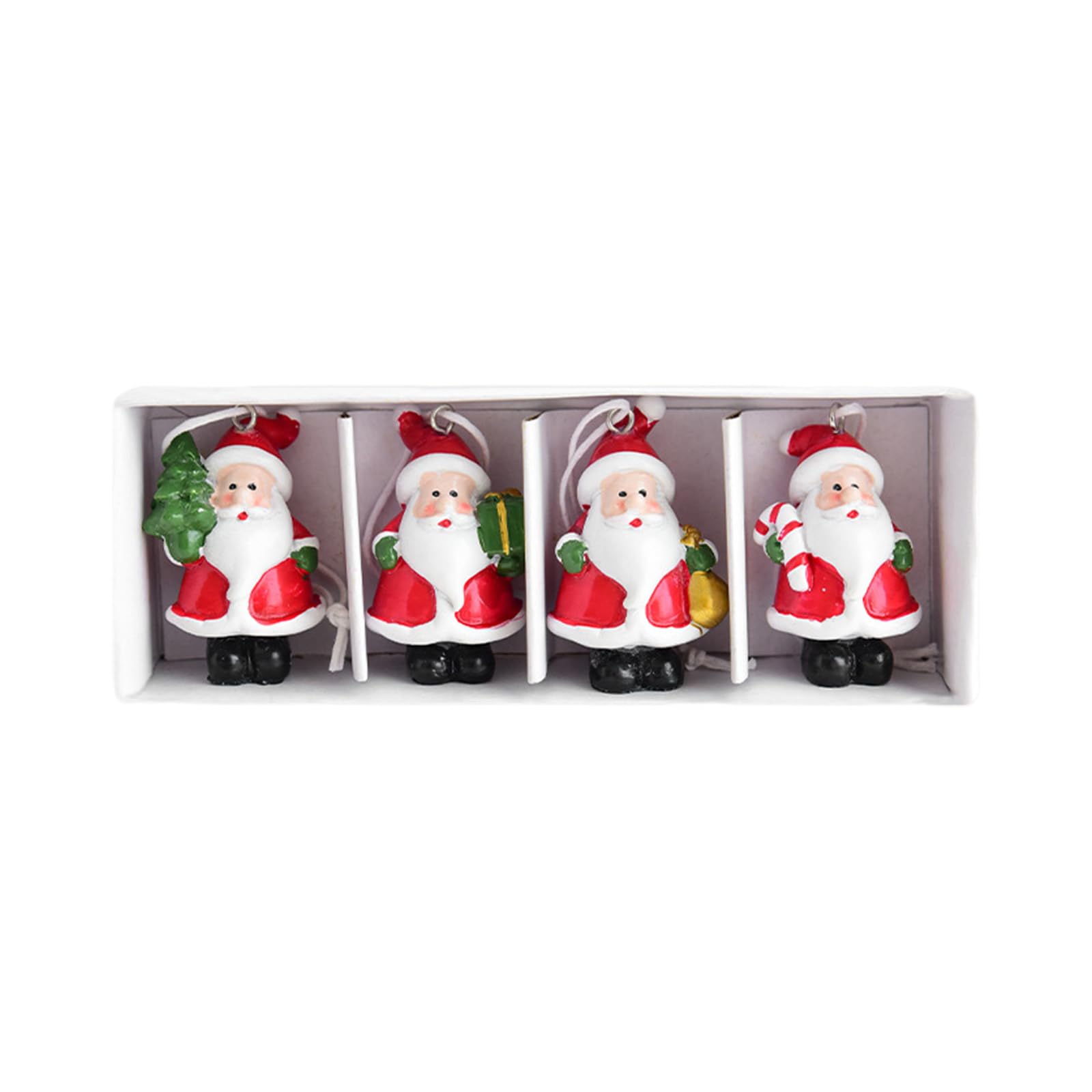 Kalttoy Miniature Christmas Tree Ornaments Handcrafted Resin Hanging Decorations for Festive Decoration Christmas Decorations