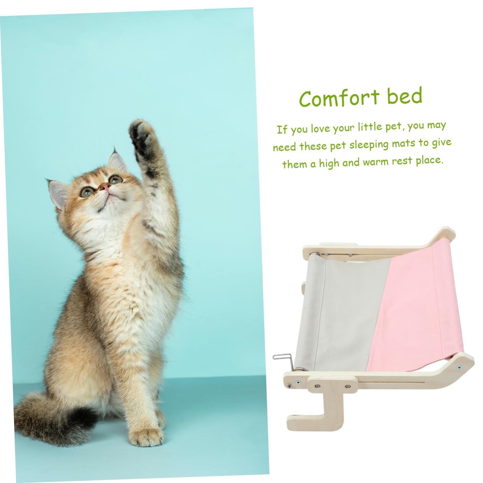 Katzenhängematte für Zuhause Warm und Bequem Verstellbarer Katzen Hängebett Schlafplatz für Kleine Katzen und Haustiere