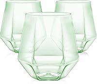Vista 9 de 40 Pack Vasos de Plástico sin Tallo para Vino, Cóctel, Whisky, Champán, Copas de 12 Oz Desechables Transparentes Irrompibles para Fiestas, Bares