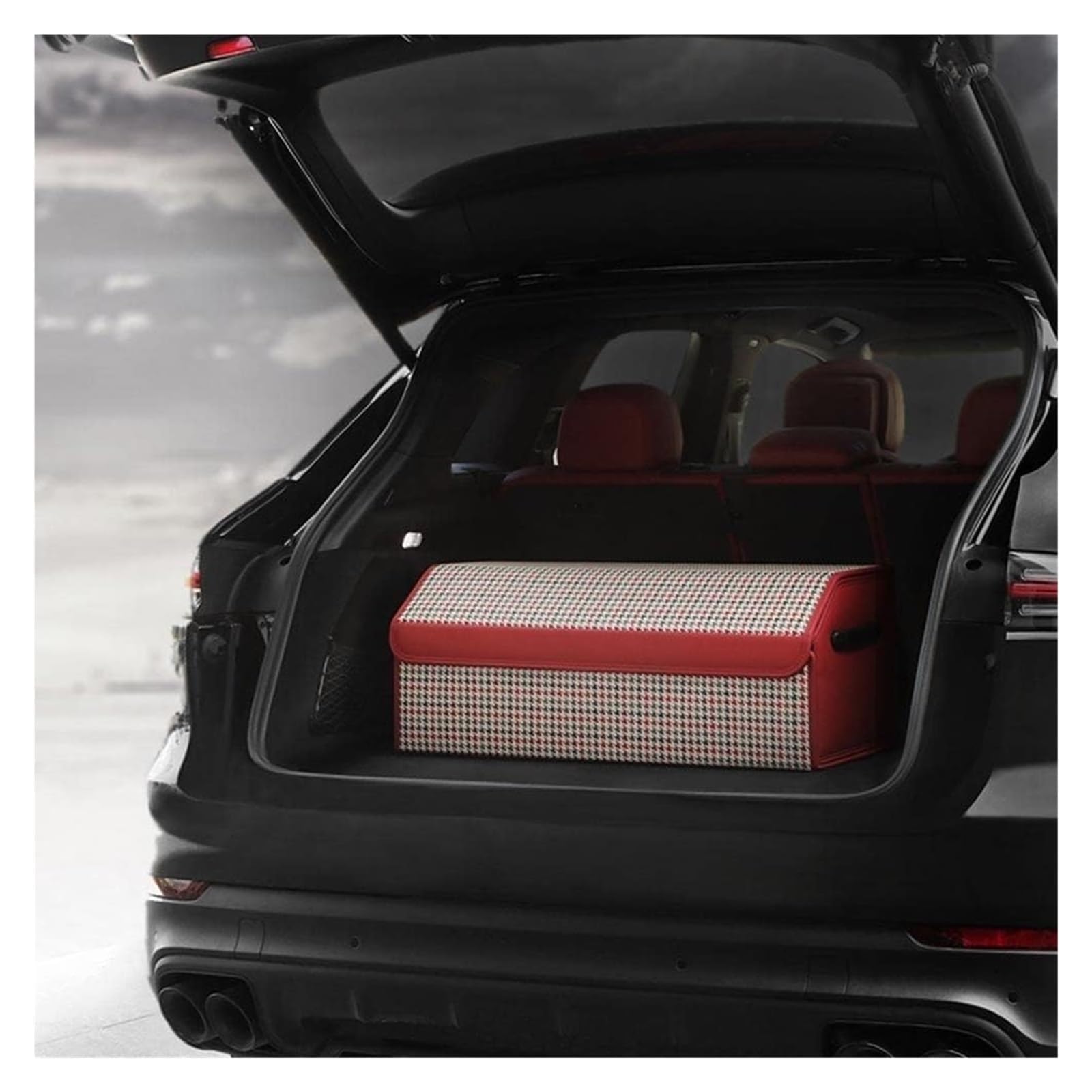 Organizery Bagażnika Skórzane Auto z Uchwytami(White)