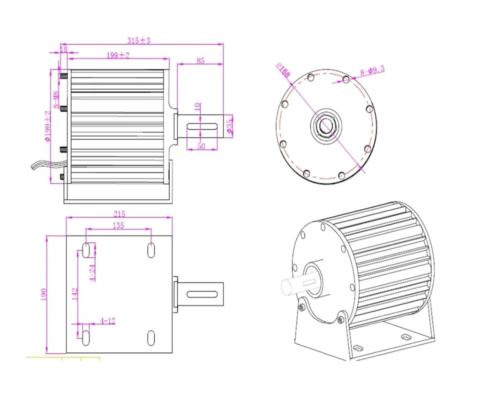 Générateur à Aimant Permanent sans engrenage Générateur à Aimant Permanent sans balais et Basse Vitesse 10KW-30KW 12V 24V 48V 220V 380V(380V,20000W)