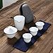 QIUMING Tetera de cerámica Blanca gaiwan con 3 Tazas Imagen de QIUMING Tetera de cerámica Blanca gaiwan con 3 Tazas