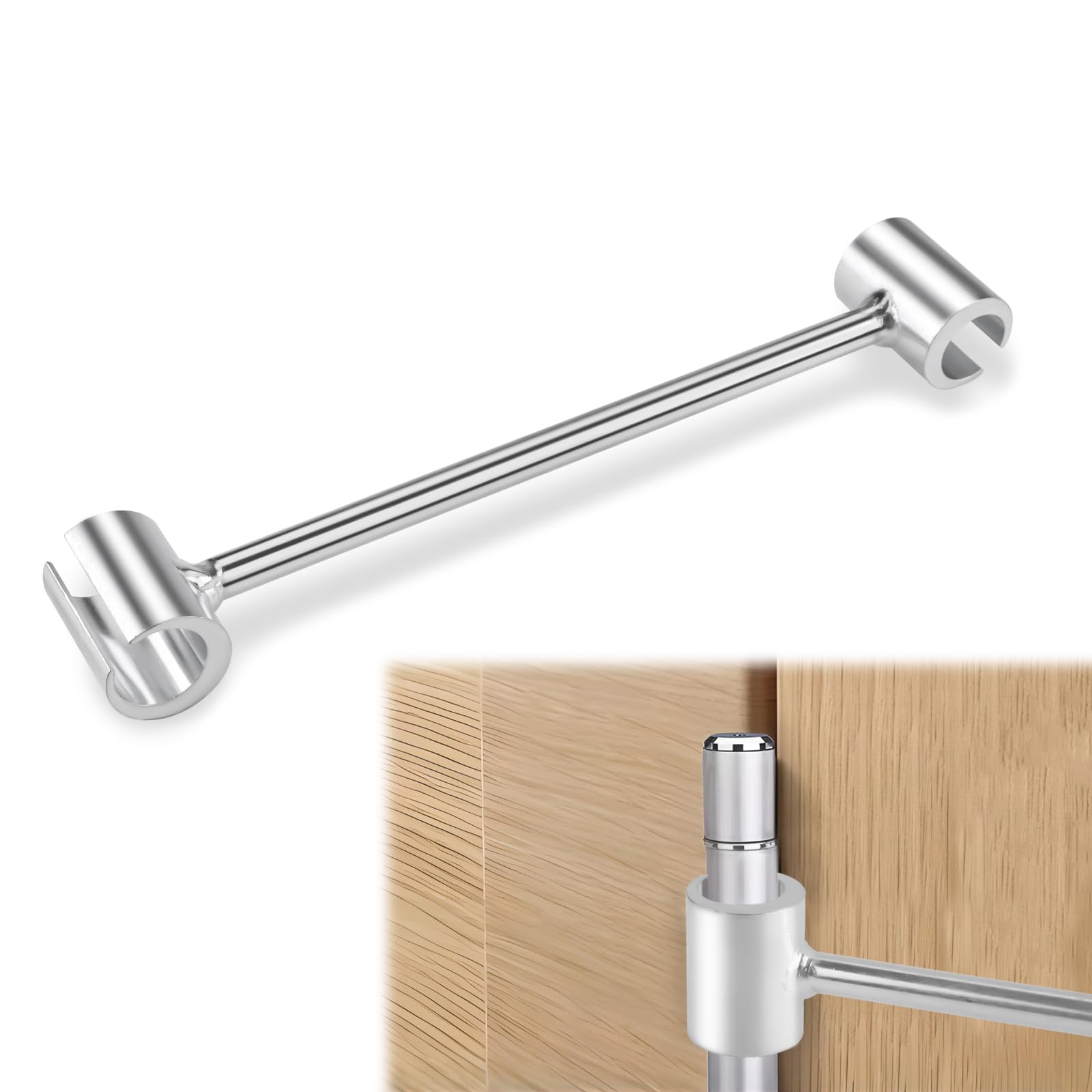 Door Hinge Adjustment Tool, Hinge Gap Adjusting Wrench, 14-19mm Door Installation Tools, Silver, Small
