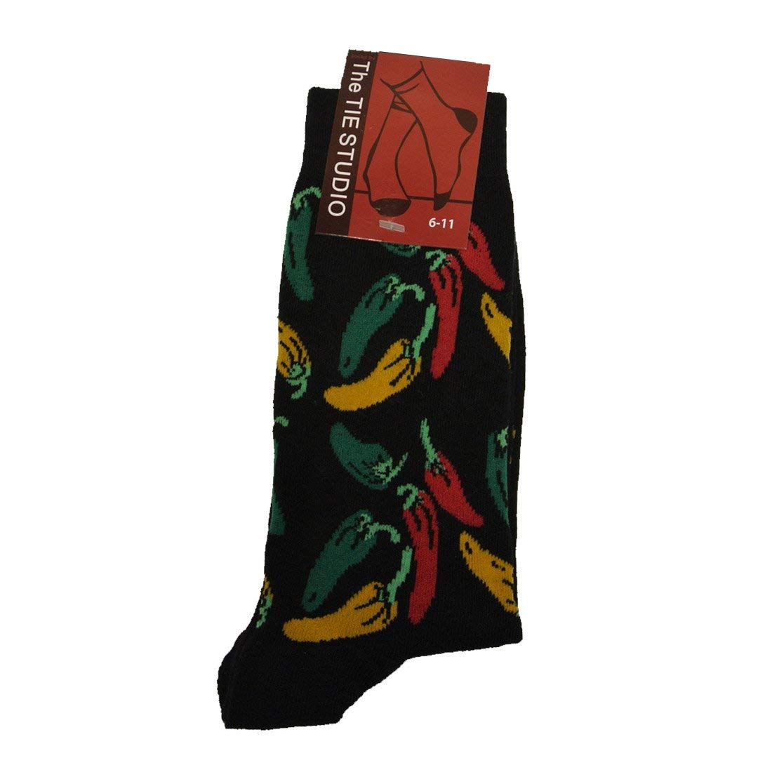 Tie Studio Chilli Pepper Mexican Vegetable Unisex Novelty Ankle Socks Adult Size 6-11