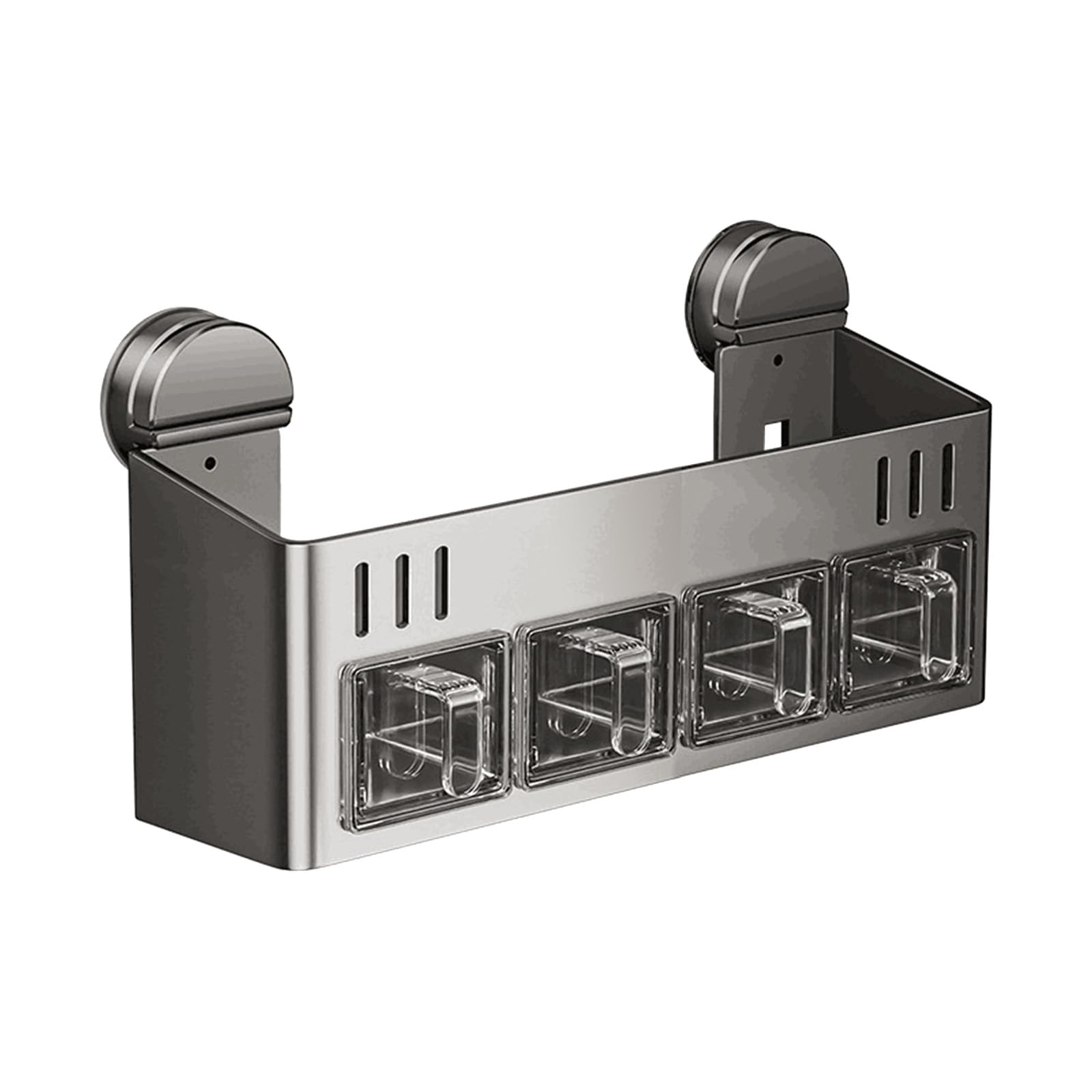 Estante para especias con botes de especias, montaje con ventosa, organizador de especias, soporte para especias de pared con gran capacidad, sin taladrar, soporte para especias para cocina