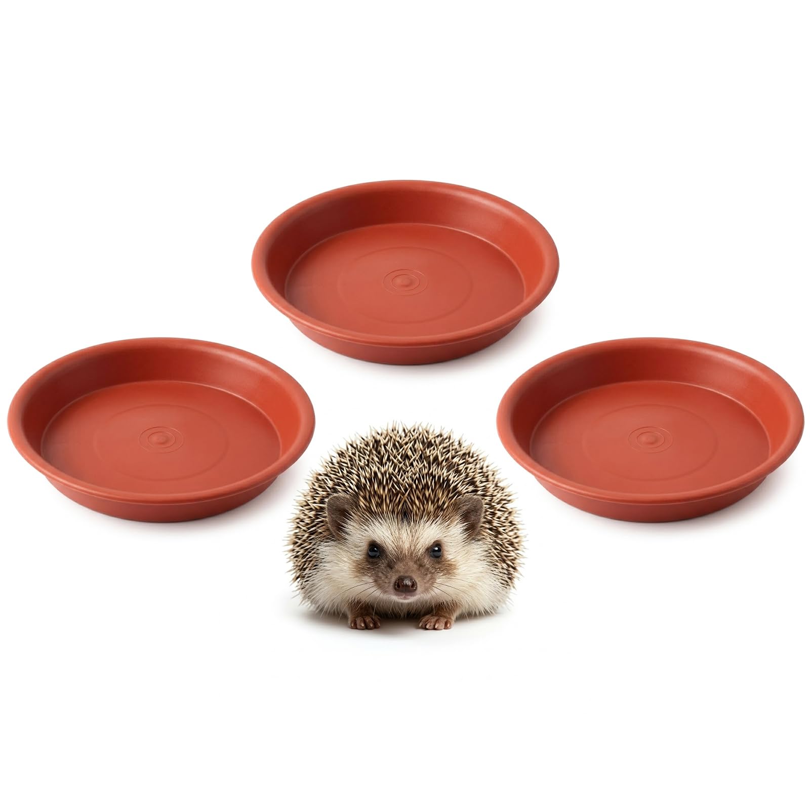 GZYCKJ 3 Pcs Hedgehog Bowl, Low-Profile Plastic Bowls for Garden, Feeding Station, Small Animal Water Dish, Animal Bowls for Outdoor Use