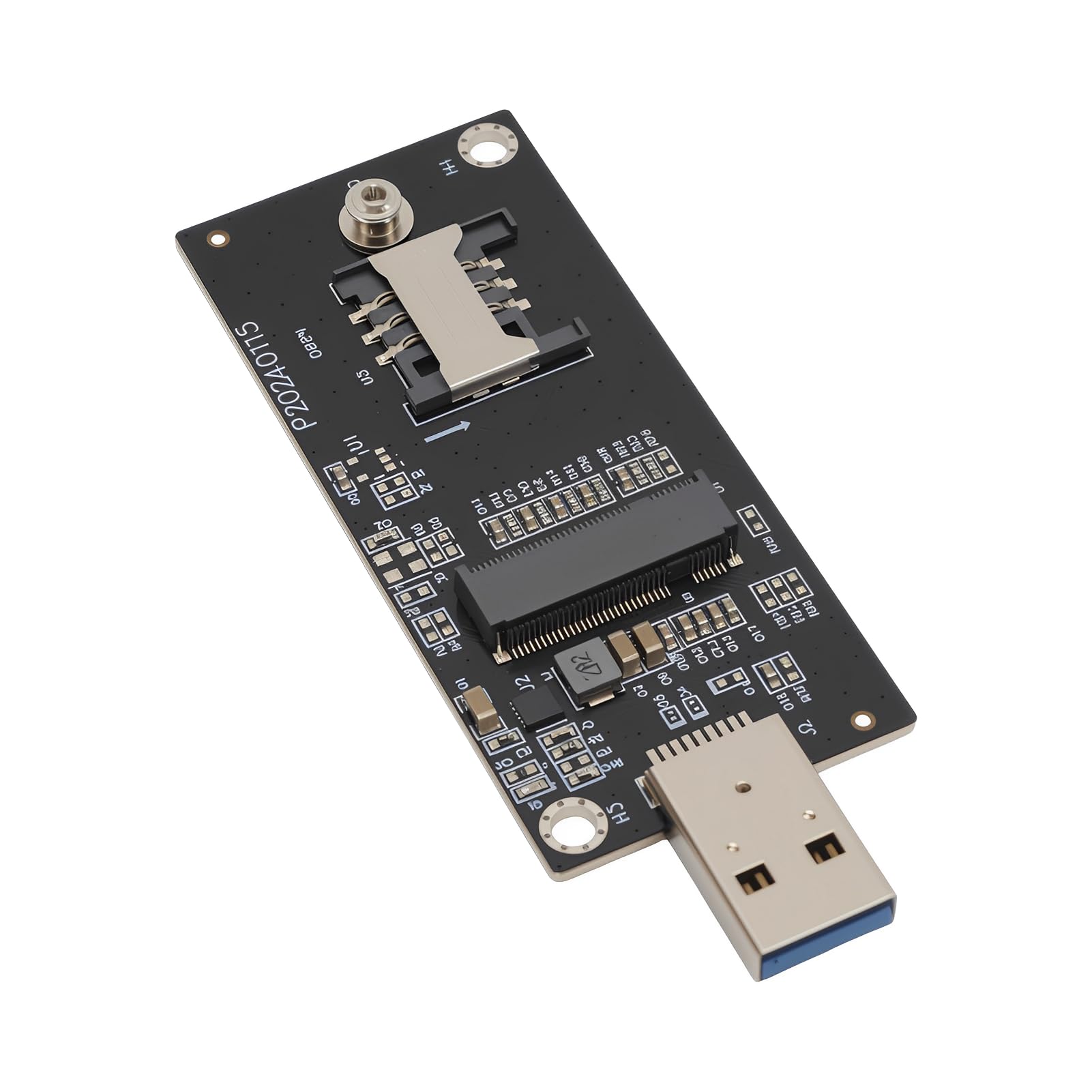 LICAEVEY M.2 Key B to USB 3.0 Adapter for 4G 5G WWAN Module | NGFF M.2 KeyB to USB3.0 Converter with SIM Slot | Ethernet Network Card for Wins | Linux | OS X (4 Antennae)