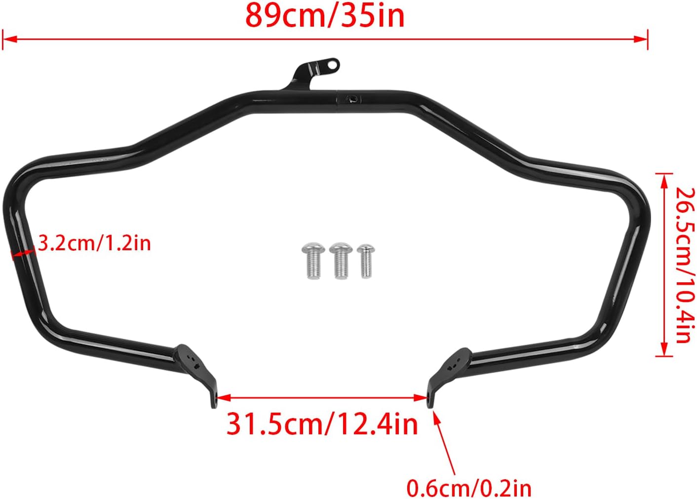 CHIFUN Engine Guard 1.25" Highway Crash Bars Replacement for BMW R18 Classic 2020-2025 R18 B Transcontinental 2022-2025 Black Steel Motorcycle Frame Gas Fuel Tank Falling Protection Bars