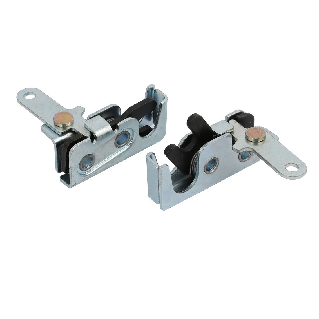 uxcell Door Panel Metal Concealed Security Lock Rotary Latch Lock Right Hand Silver Tone 2pcs