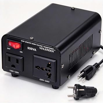 Yinleader 500W Step Down/Up 220/240V to 110/120V Voltage Converter EU to US