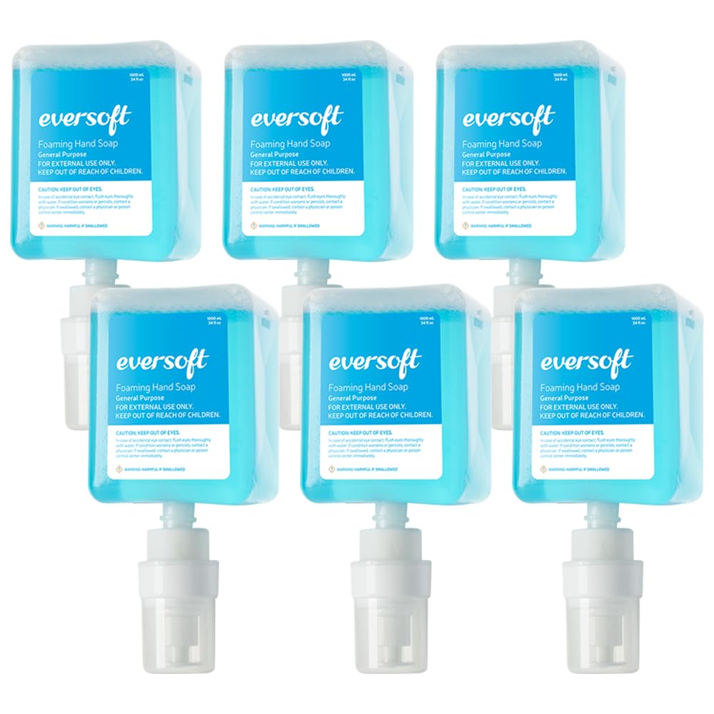 EZbrnd Eversoft ESO-001T Lot de 6 cartouches de savon mousse Puprose 1000 ml