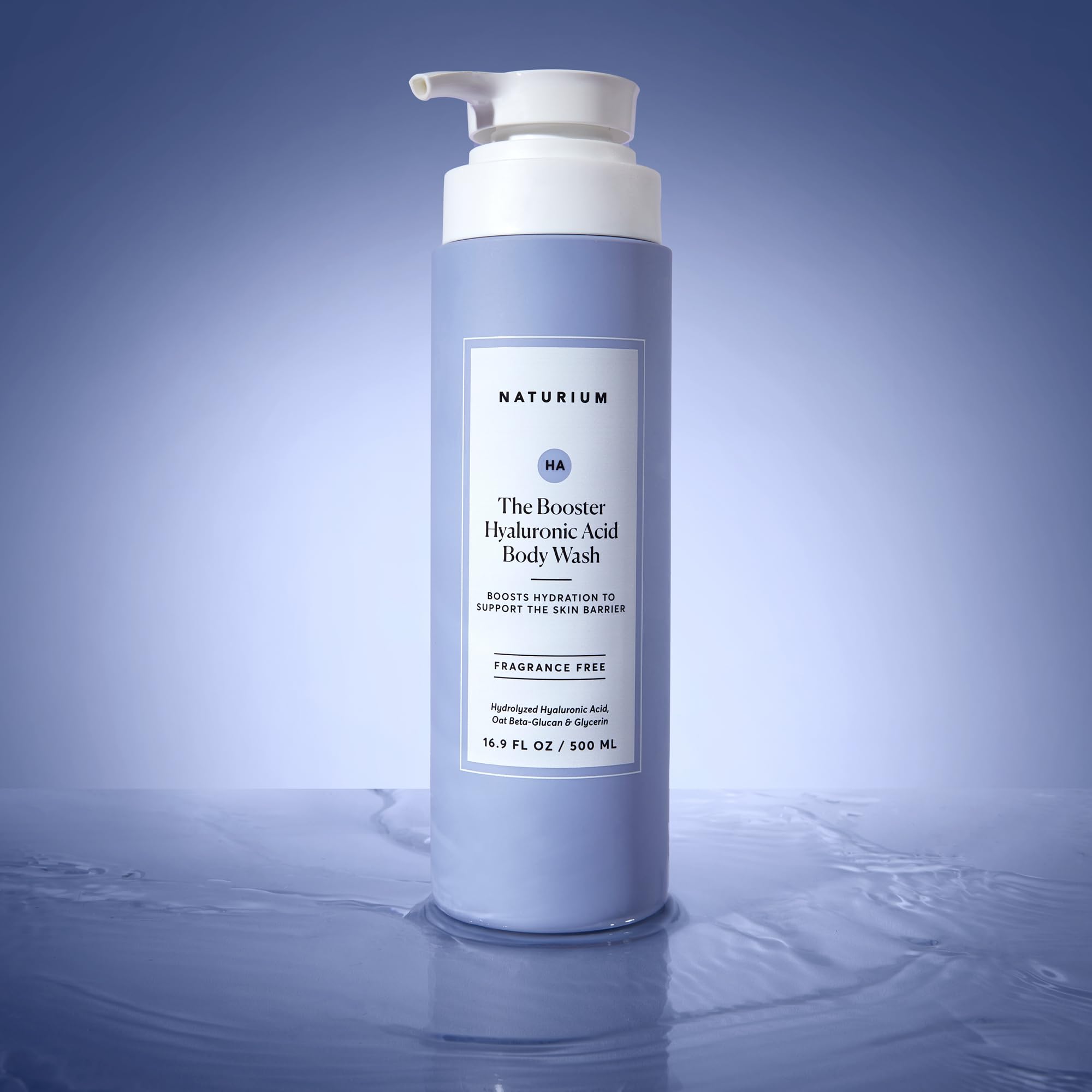 Naturium The Booster Hyaluronic Acid Body Wash, Hydrating & Moisturising, with Glycerin & Vitamin B5, 16.9 OZ / 500 ML - Image 3
