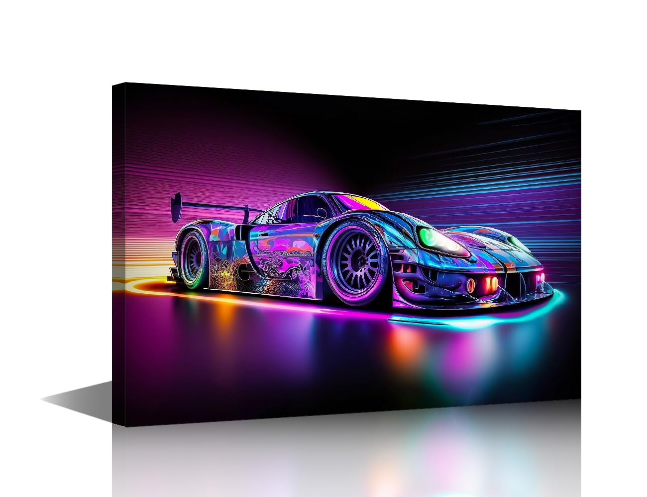 Hypercar déco murale moderne TISHIRON grand format 91,4 x 61 cm pour chambre - 8