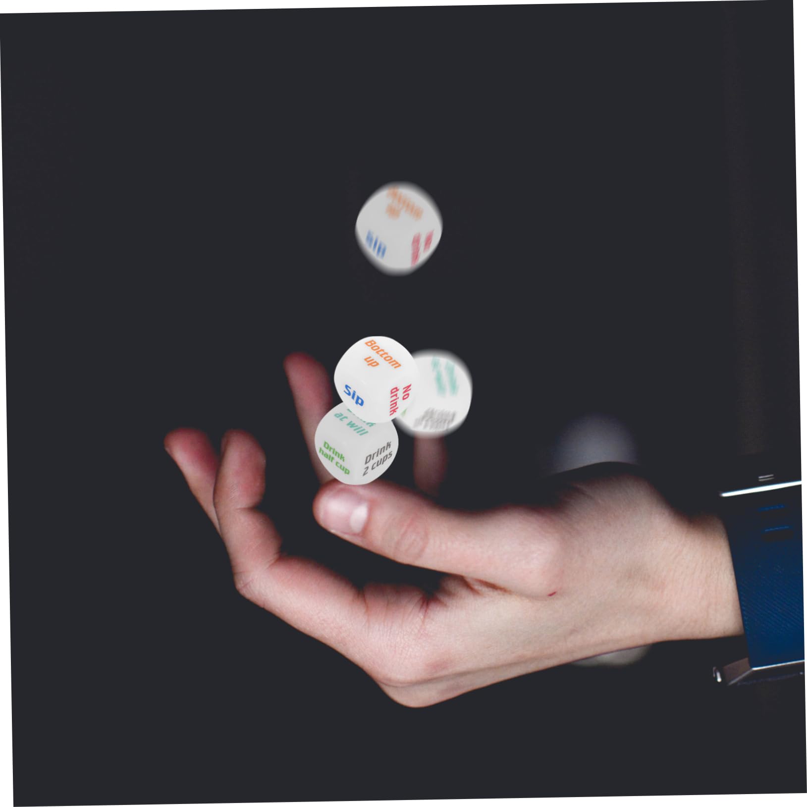 VILLCASE 10pcs Drinking Dice Fun Party Game Props for Adults Creative Drinking Games Unique Design for Parties Ktv Bars and Gatherings