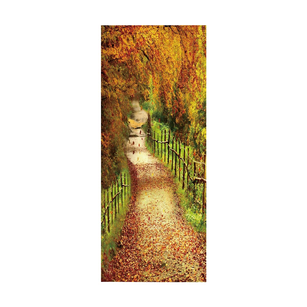 Sticker Porte Trompe l'oeil Forêt 95x215 cm - Rénovation Facile Porte Abîmée Sans Peinture