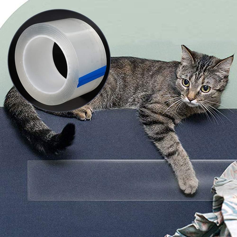 Cat Anti Scratch Tape Anti Scratch Cat Traning Tape Samoprzylepna Odporna na zarysowania Ochrona mebli Taśma do ćwiczeń dla kotów na sofę, drzwi, stół, meble (M)
