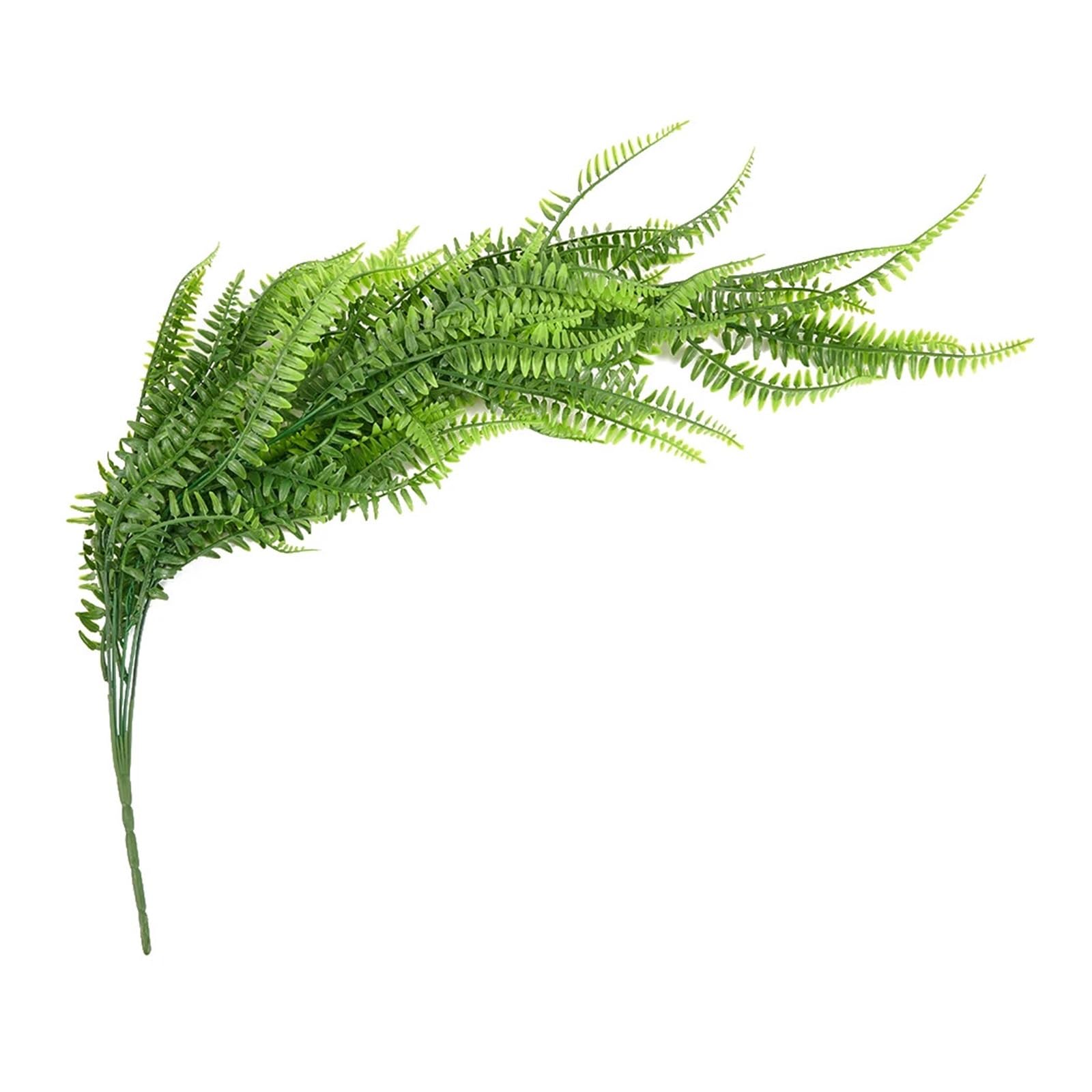DSFIHJO Artificial Flower Vine 4PCS Simulation Fern Grass Green Plant Artificial Persian Leaves Flower Vines Room Decor Hanging