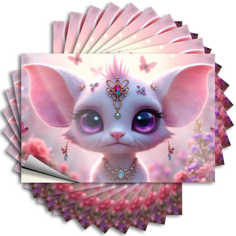 Fzfn Men's Colour Decal Accessories Peel And Stick - Enchanted Garden: A Fantasy Cat's Tale Helmet Western Bathroom Waterproof Vinyl For Antimicrobial(6X9cm)
