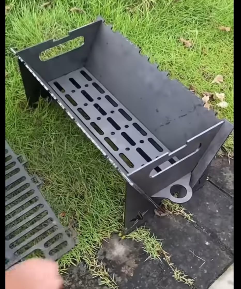 Folding, portable grill - garden/gift/may day/lake/fish metal. Quick assembly