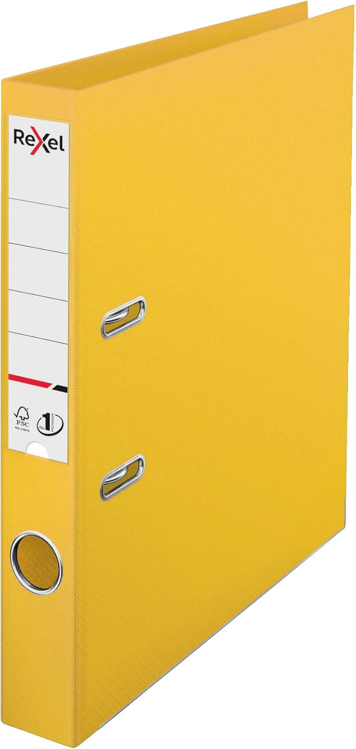 Rexel, A4 Lever Arch File, 50 mm Spine, 350 Sheet Capacity, Plastic Cover, File Folder, 2115526