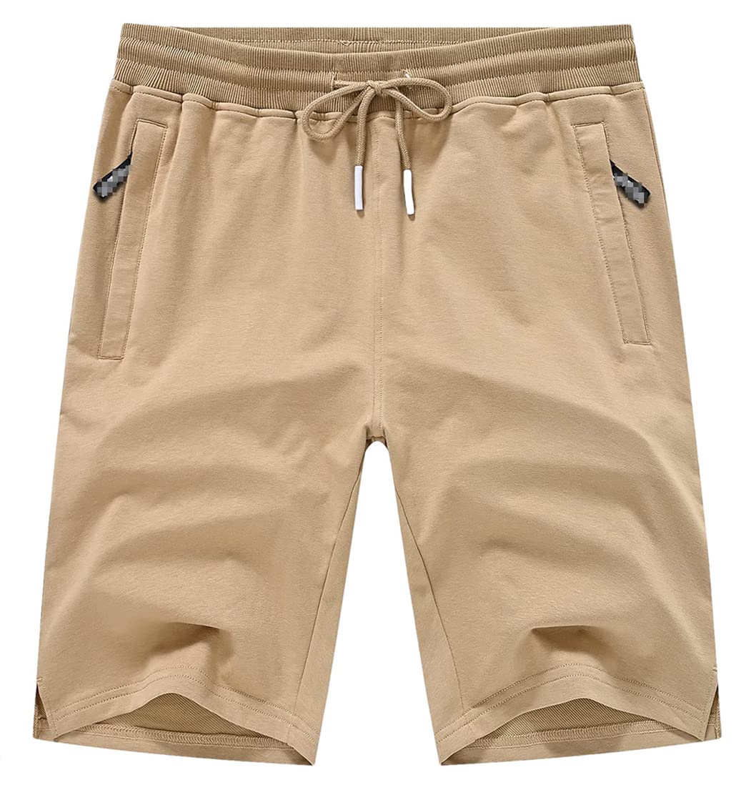 Keusyoi męskie spodenki ze sznurkiem bawełniane Slim Fit elastyczne spodenki sportowe męskie spodnie dresowe do biegania na co dzień odzież męska