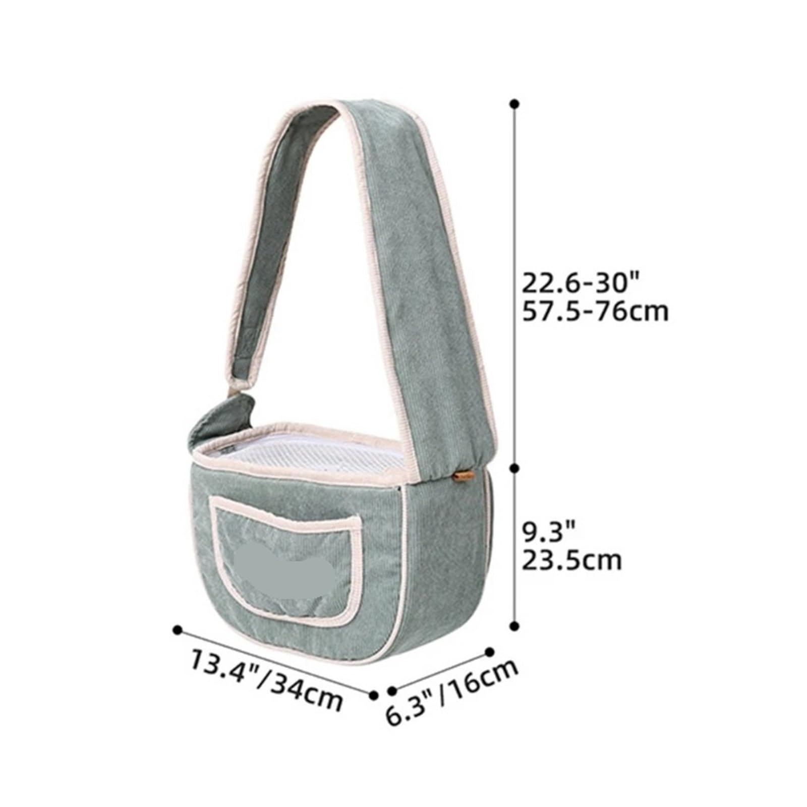 Bandolera para Perro Bolsa de Transporte for Mascotas, Bolsa Plegable portátil y Transpirable, Bolsas for Perros y Gatos, Bolso de Viaje for Gatos domésticos al Aire Libre(Green)