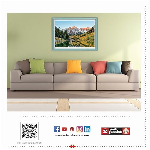 Miniatura 4 de Educa - Maroon Bells, USA - Rompecabezas de 2000 piezas - Pegamento para rompecabezas incluido - La imagen completa mide 37.75 x 26.75 pulgadas - A