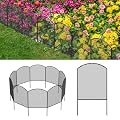 Skcoipsra Decorative Garden Fence 10 Pack, 24in(H) x 10.8ft(L) Animal Barrier Fence, Rustproof Metal Fencing for Yard, Dog Rabbits Wire Section Garden Edging Border for Yard Patio Garden, Arched
