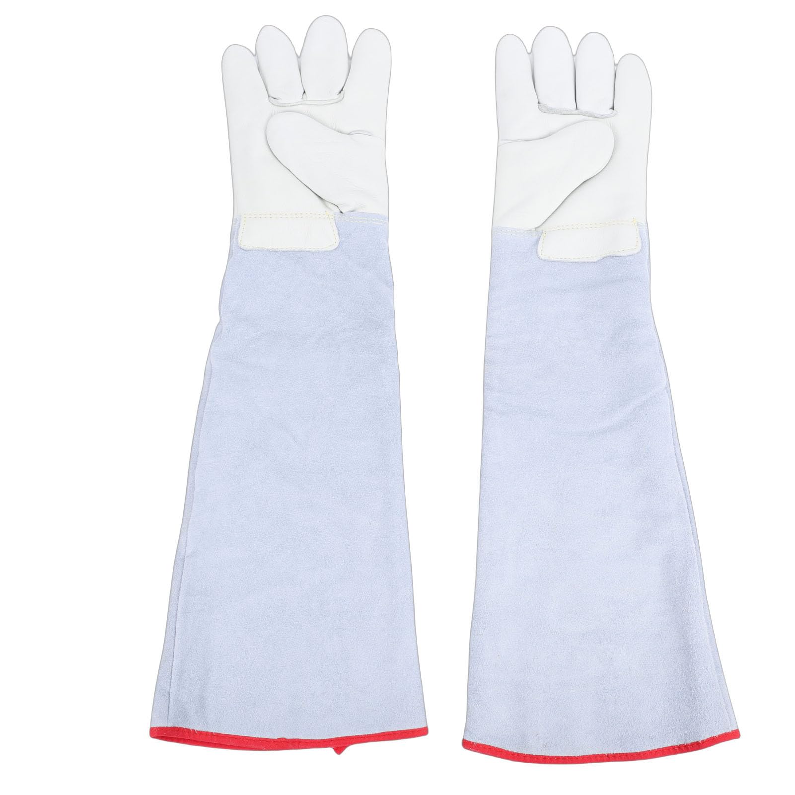 Rękawice Przeciw Zamarzaniu, do Pracy z Suchym Lodem, Ochronna, Skórzana, długość 60 Cm, Kriogeniczne, Odporne na Wysokie Temperatury, Laboratorium, przemysł, Gaśnice, Izolacja