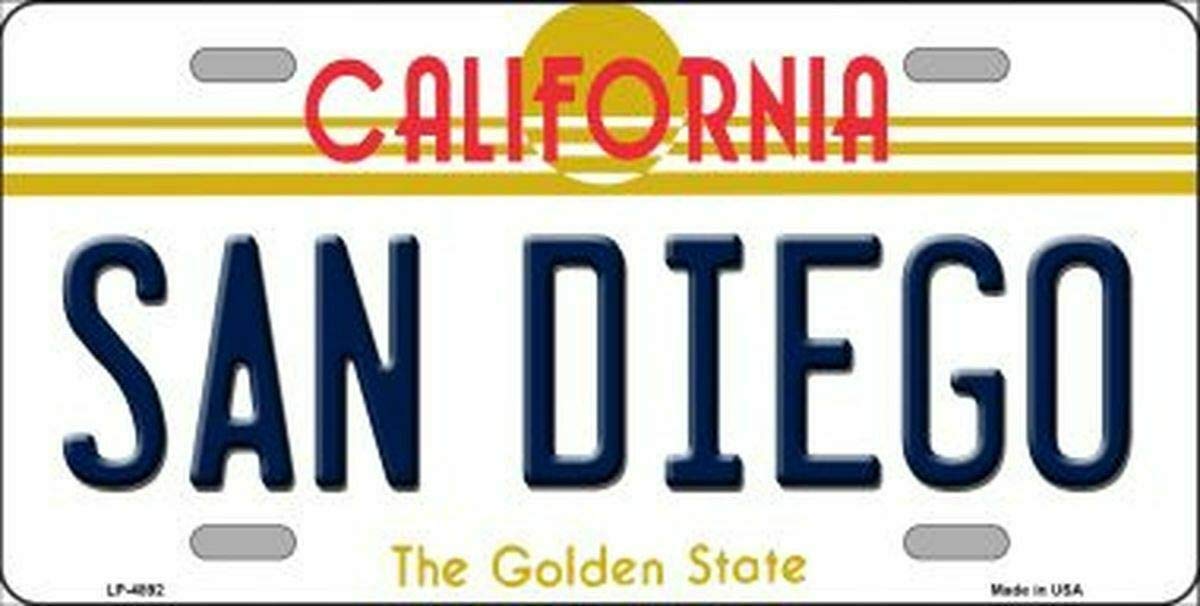 Biopracess New License Plate san diego california state background novelty License Plate Sign 15x30 CM