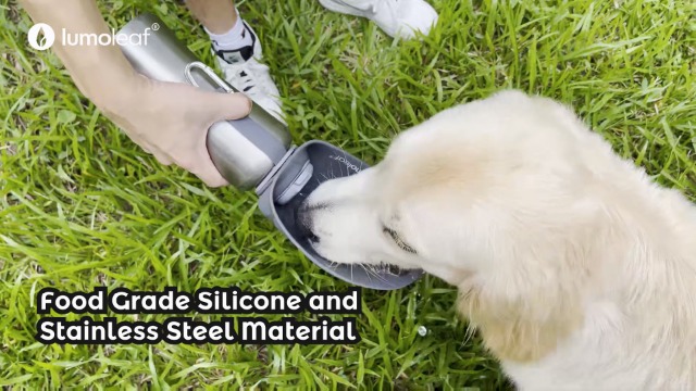 LumoLeaf Portable Dog Water Bottle 27 OZ, Stainless Steel Pet Travel Water Bottle Dispenser for Walking, Hiking and… - Image 8