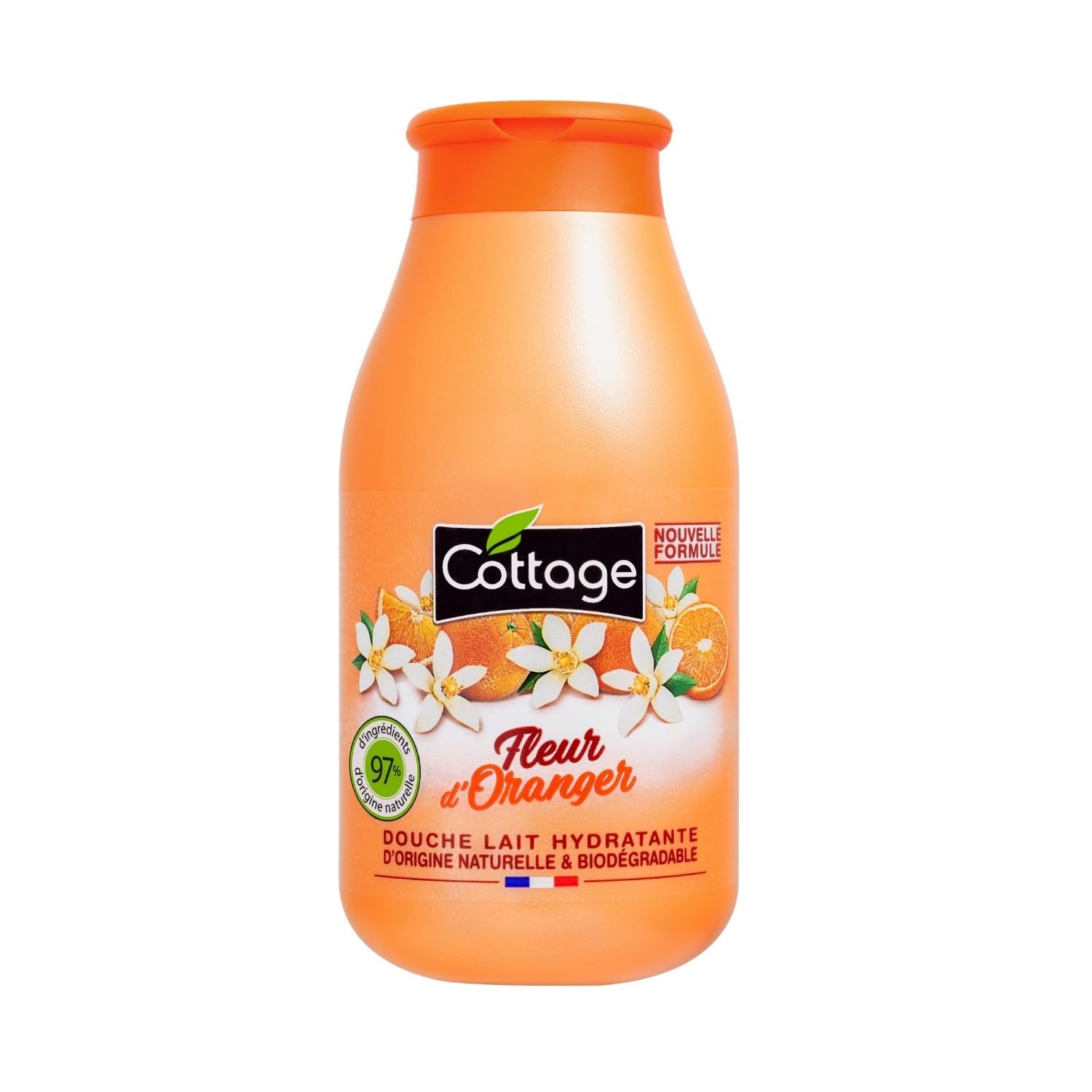 Cottage Hydrating & Moisturising Body Wash - Orange Blossom, 250ml | 97% Natural Ingredients & Glycerin | Paraben-Free, pH-Balanced, Dermatologically Tested | Shower Milk For All Skin Types