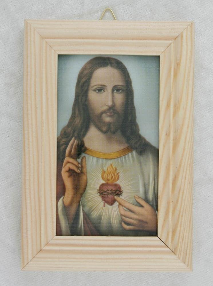 Picture Frame with Heart of Jesus