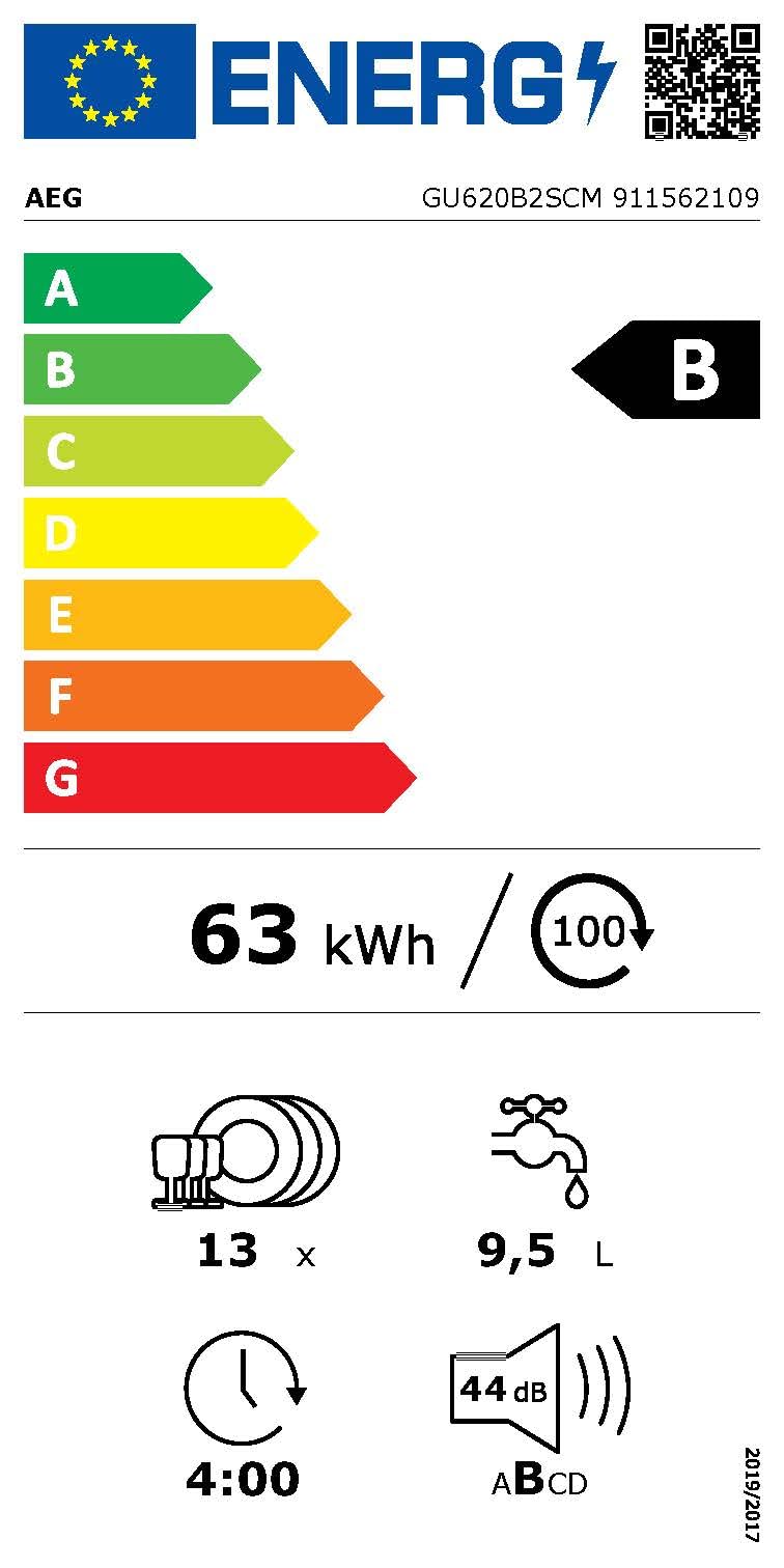 AEG Unterbau 6000 Geschirrspüler, 60cm Spülmaschine, kraftvolle Reinigung mit 3x besserer Sprühabdeckung & viel Platz, 44dB, Besteckschublade, 14 MG, QuickLift, Wasserstopp, GU620B2SCM