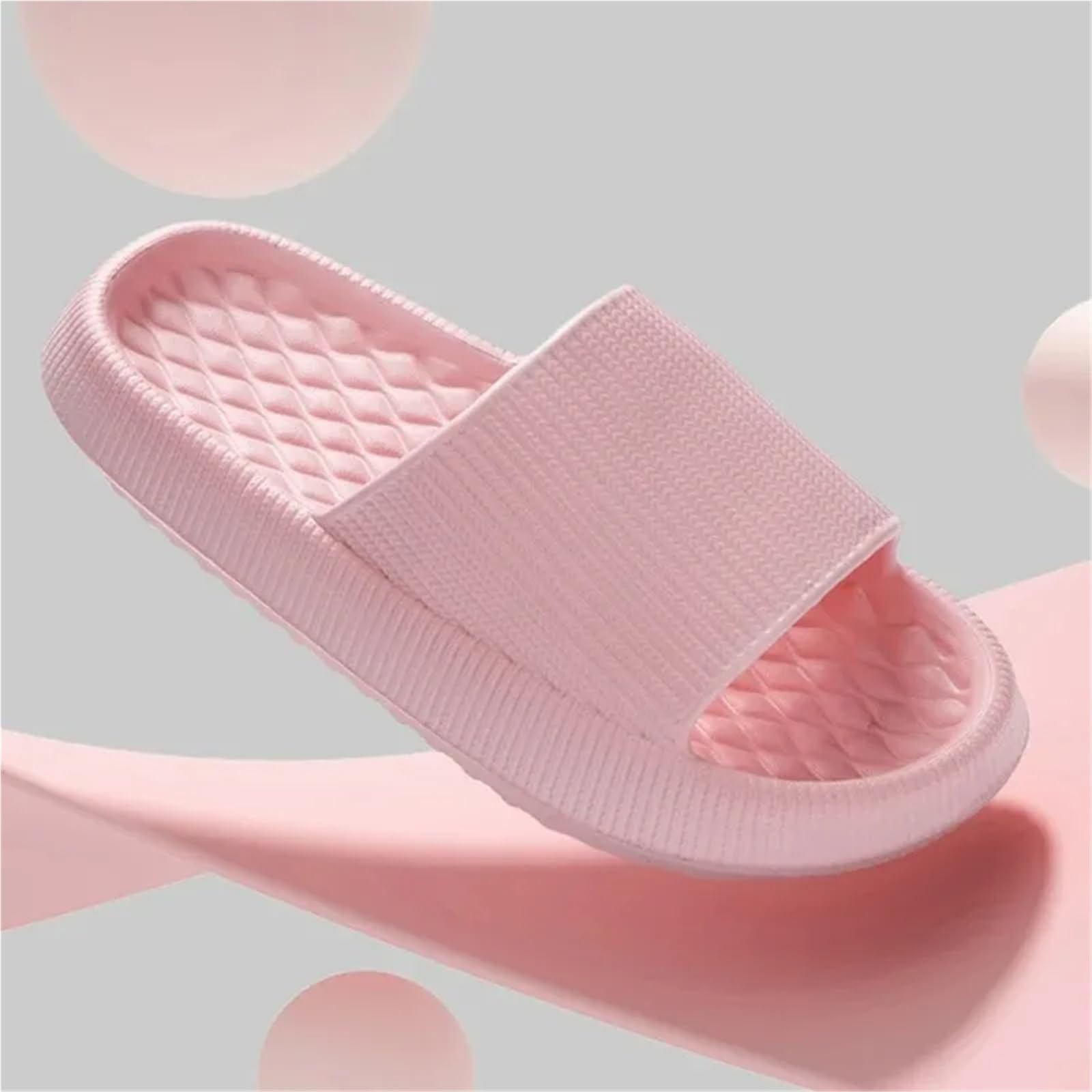 Ciabatte Donna Estive 4cm Estate Antiscivolo Morbide Pantofole Donna Comode Spesse Ciabatte Donna Coppia Bagno Casa(Coffee,42-43)