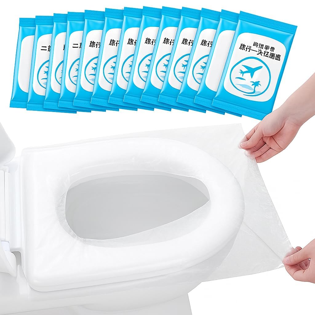 BLINZ Disposable Toilet Seat Covers 20 Pack | Waterproof Hygienic Paper Covers for Travel Office Public Restroom | No Direct Contact with Unhygienic Seats | Pocket Size | Biodegradable-image-6