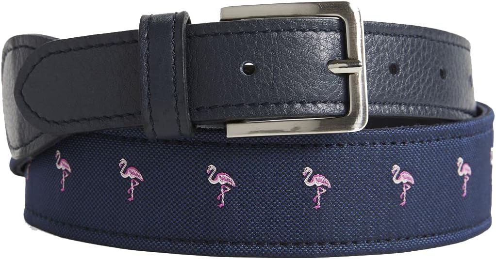 Duke and Earl Dark Blue Flamingo Belt
