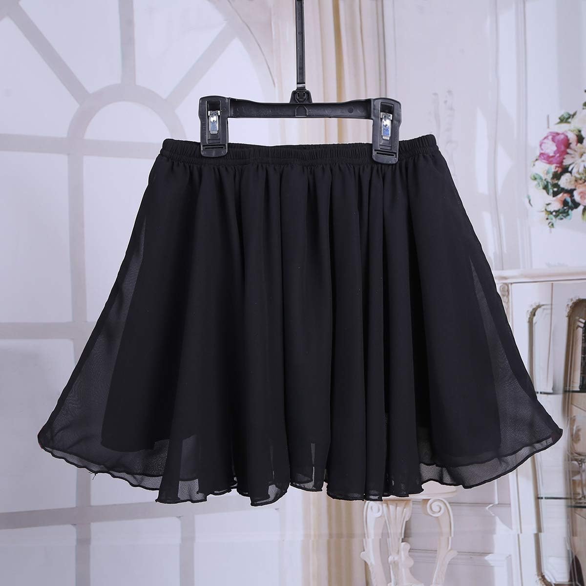 Ballet Dance Chiffon Pleated Wrap Skirt for Girls Kids Pull On Skate Over Scarf Dancing Tutu Skirts Dress