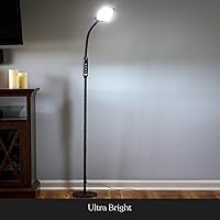 Vista 4 de Brightech LightView Pro Flex - Lámpara de escritorio con aumento de 1.75 x con lámpara LED Brightech Litespan 2 en 1 para piso y escritorio, altura