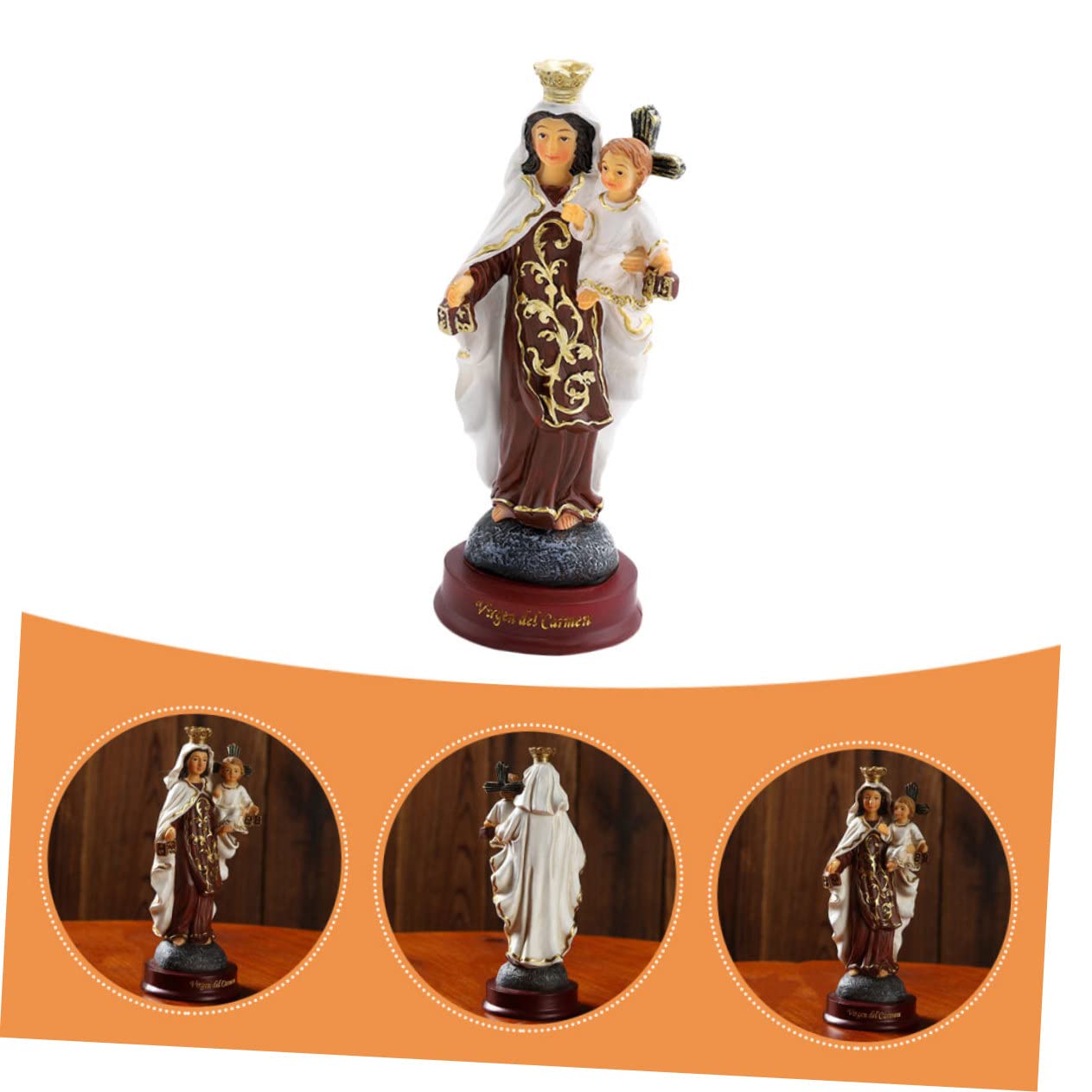 2 Pezzi Ornamenti vergini di Maria santo sacro avanti religioso Ornamento della chiesa ornamento della vergine maria domestica arredamento della chiesa resina