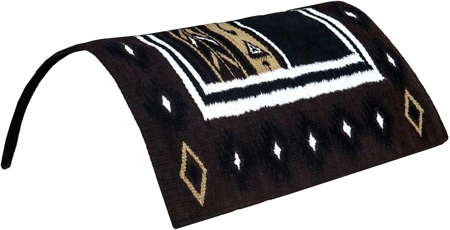 Western Ranch Horse Saddle Blanket New Zealand Wool Western Design Handmade Saddle Blanket Top Wool Pad Sensor Flex (Customization Available) ZB-046