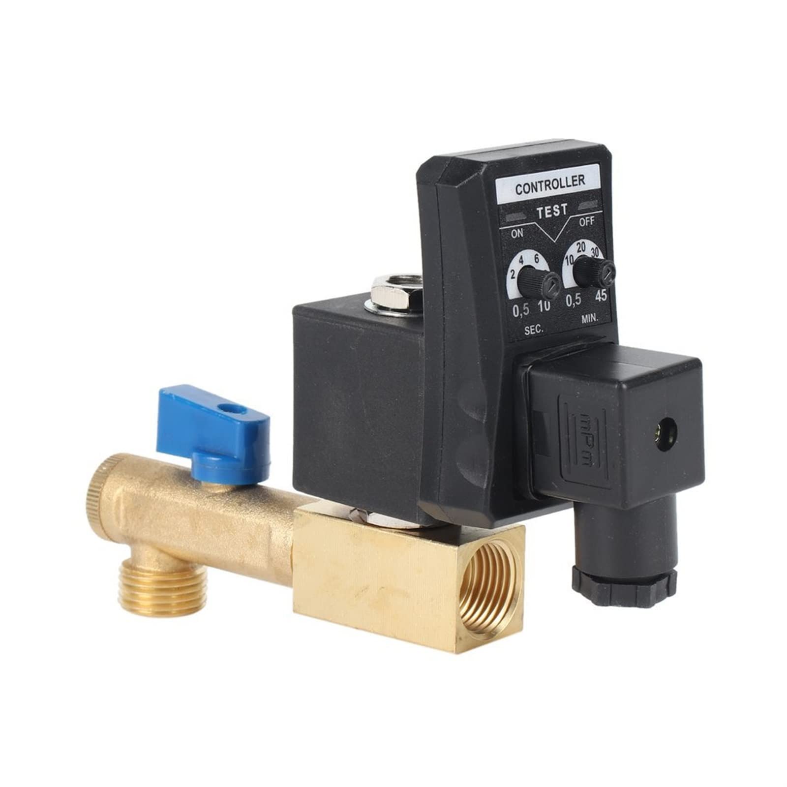 Válvula de Drenaje electrónica Válvula de Drenaje automática del Tanque de Gas temporizada 1/2 quot; Puerto AC 220V Válvula de latón de 2 vías for compresor de Aire 1 Uds