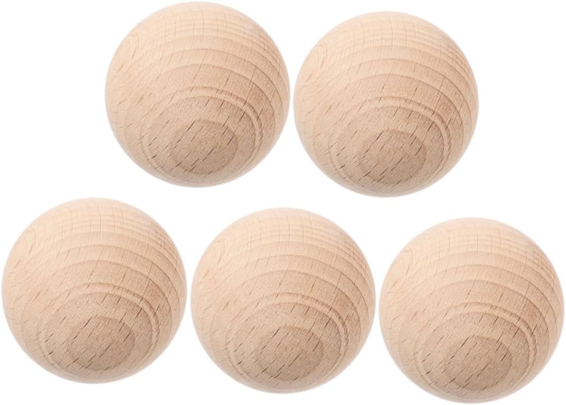 Outdoor Games 5pcs Wooden Croquet Balls Leisure Activity Replacement for Croquet Set Family Gathering