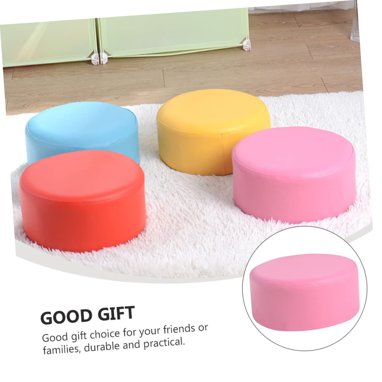Cabilock 1pezzi Sgabello Antiscivolo Per Ragazzo Ragazza Pu Design Adorabile e Colore Fresco Per Bagno e Cucina Sicuro e Pratico Per Igiene Dei Piccoli