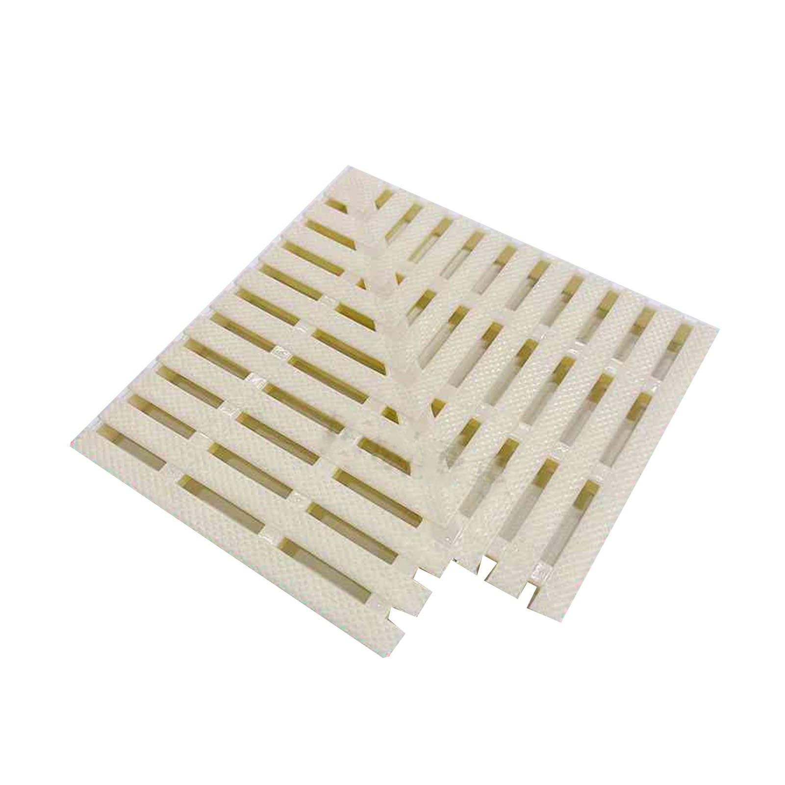Griglia di drenaggio a sfioro, Griglia di Scarico angolare in plastica for Piscina, Bagno, Patio, terrazza, passerella, Osso, Diverse Dimensioni(Width 25cm/1pieces)
