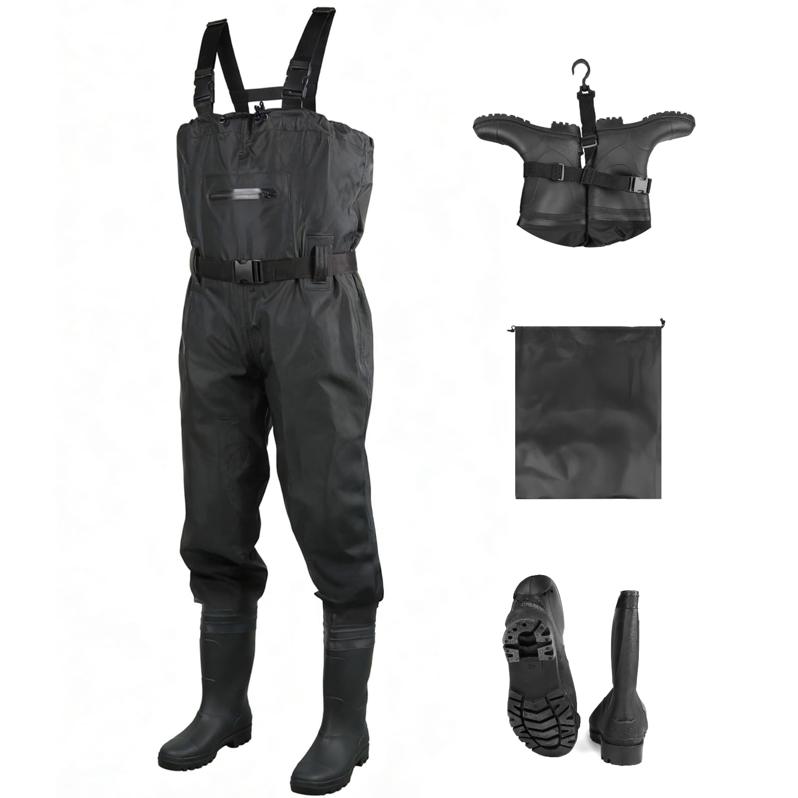 SWAWIS Vadeadores de Pesca para Hombres Impermeables Transpirables Mujeres Caza Vadeadores Transpirables e Impermeables, Ideales para Obras de Construcción, Pesca y Granjas 42-46W