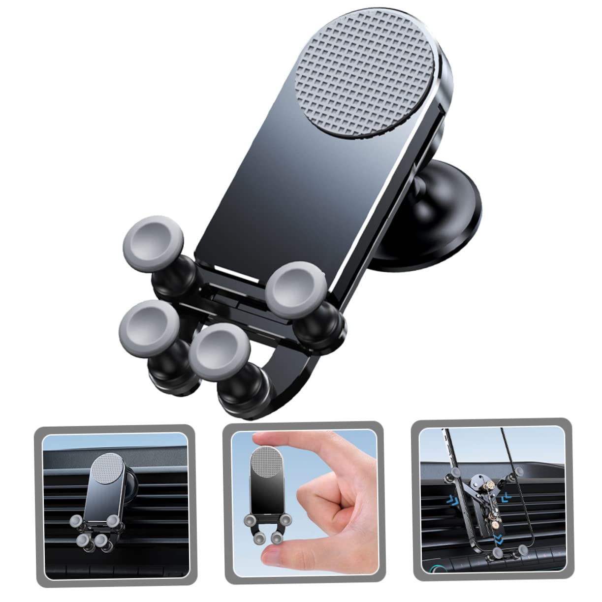 Housoutil Supporto Per Telefono Estensibile Facile Da Installare 3 Pezzi Per Parabrezza Auto Rotazione A 360°